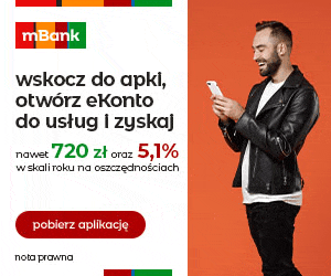 Konto mBank w promocji z premią do 720 zł!