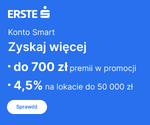 Konto Erste w promocji z premią do 700 zł!